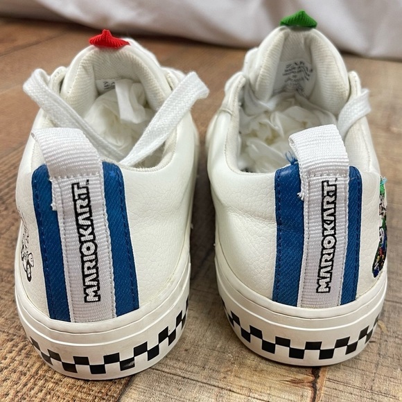 ZARA Nintendo Mario Kart Mario Luigi White Sneakers Kids Size 7 32 EUR Street - Picture 7 of 13